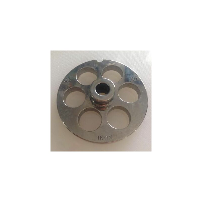Image of Piastra tc 22 diametro 20 mm acciaio inox per tritacarne elettrico - Reber