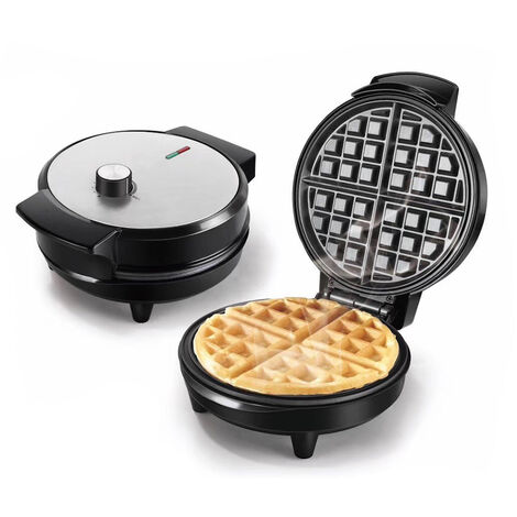 macchina da forno chinejaper noce padella in acciaio INOX per colazione Piastra per waffle rivestimento antiaderente da 750 W per 12 semi di noce 
