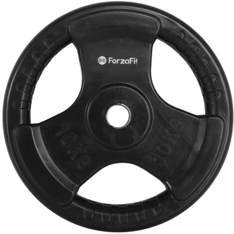 Piastra pesi ForzaFit in gomma - foro 60 mm - 10 kg