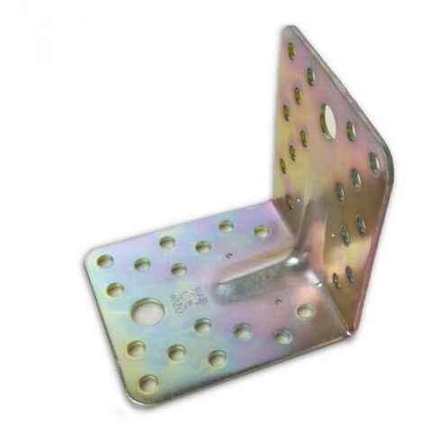 PIASTRA PIEGATA MM 100X100X90 mm ZINCATA GIALLA