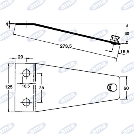 Piastra portacoltello adattabile PZ 116