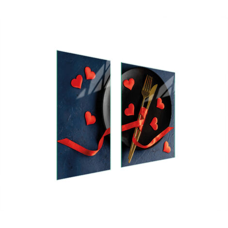 PIASTRA PROTETTIVA IN VETRO 75x52 CUORE