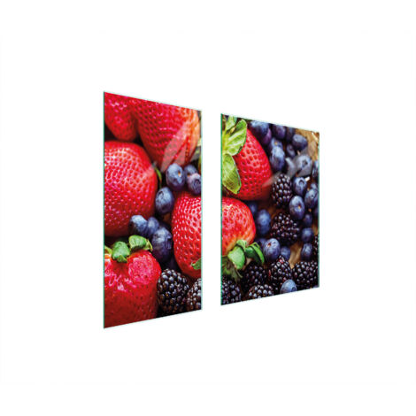 PIASTRA PROTETTIVA IN VETRO 75x52 FRAGOLE