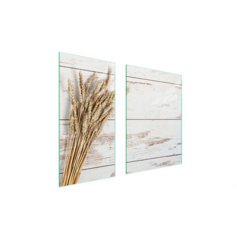 PIASTRA PROTETTIVA IN VETRO 75x52 LEGNO