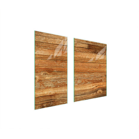 PIASTRA PROTETTIVA IN VETRO 75x52 LEGNO