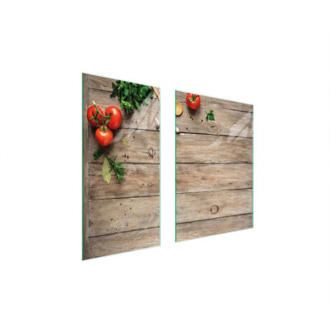 PIASTRA PROTETTIVA IN VETRO 75x52 LEGNO