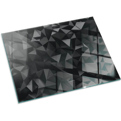 Piastra Protettiva In Vetro Con Grafica Decorativa Per Camino O Stufa Ideale Per Interni Moderni Geometria tridimensionale 80x60 cm