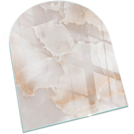 Piastra Protettiva In Vetro Con Grafica Decorativa Per Camino O Stufa Ideale Per Interni Moderni Motivo in pietra naturale 80x70 cm