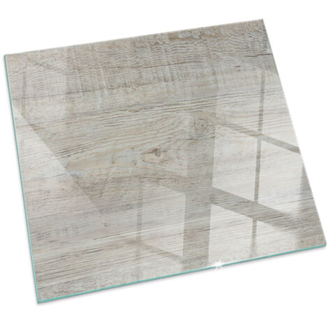 Piastra Protettiva In Vetro Con Grafica Decorativa Per Camino O Stufa Ideale Per Interni Moderni Struttura in legno chiaro Quadrato 60x60 cm