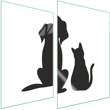 PIASTRA PROTETTIVA IN VETRO PER CUCINA 2x35x52 ANIMALI