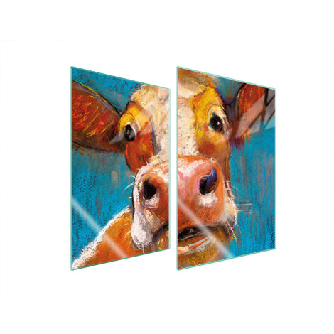 PIASTRA PROTETTIVA IN VETRO PER CUCINA 2x35x52 COW