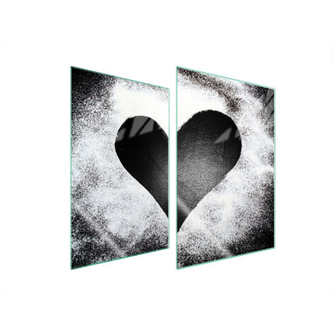 PIASTRA PROTETTIVA IN VETRO PER CUCINA 2x35x52 CUORE