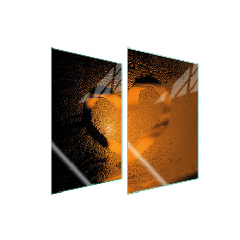 PIASTRA PROTETTIVA IN VETRO PER CUCINA 2x35x52 CUORE