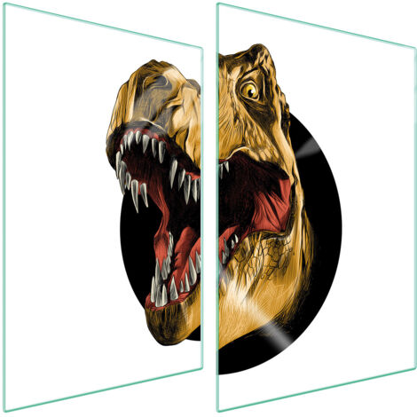 PIASTRA PROTETTIVA IN VETRO PER CUCINA 2x35x52 DINOSAURO