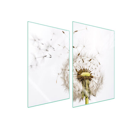 PIASTRA PROTETTIVA IN VETRO PER CUCINA 2x35x52 FIORE