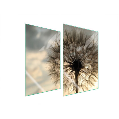 PIASTRA PROTETTIVA IN VETRO PER CUCINA 2x35x52 FIORE