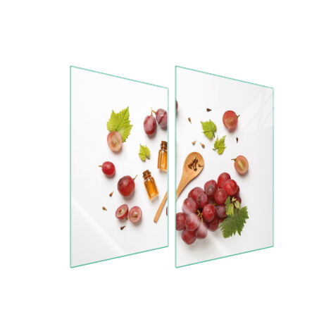 PIASTRA PROTETTIVA IN VETRO PER CUCINA 2x35x52 FRUTTA