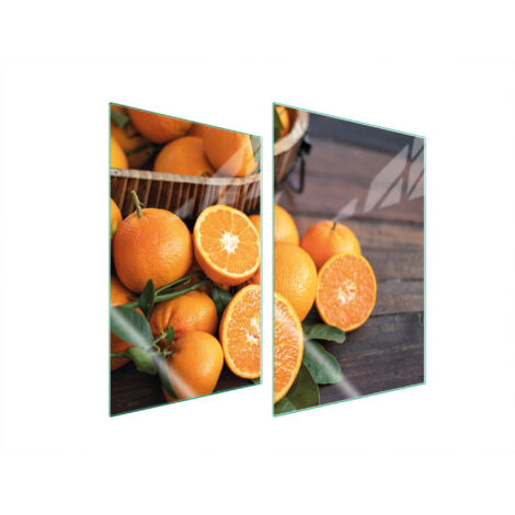 PIASTRA PROTETTIVA IN VETRO PER CUCINA 2x35x52 FRUTTA