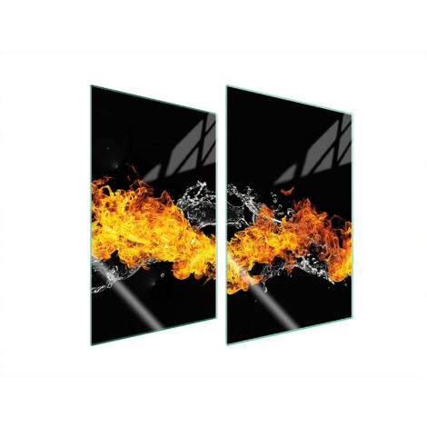 PIASTRA PROTETTIVA IN VETRO PER CUCINA 2x35x52 FUOCO
