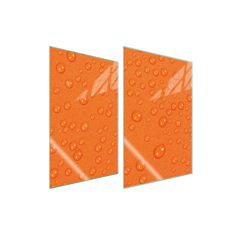 PIASTRA PROTETTIVA IN VETRO PER CUCINA 2x35x52 GOCCE