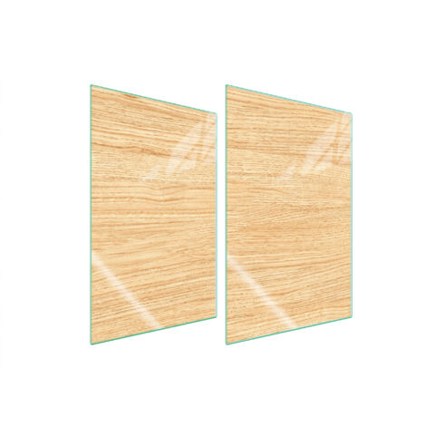 PIASTRA PROTETTIVA IN VETRO PER CUCINA 2x35x52 LEGNO