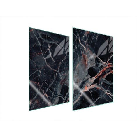 PIASTRA PROTETTIVA IN VETRO PER CUCINA 2x35x52 MARMO