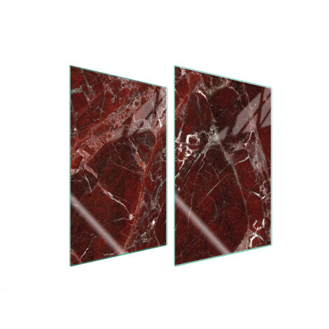 PIASTRA PROTETTIVA IN VETRO PER CUCINA 2x35x52 MARMO