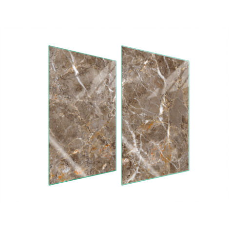 PIASTRA PROTETTIVA IN VETRO PER CUCINA 2x35x52 MARMO