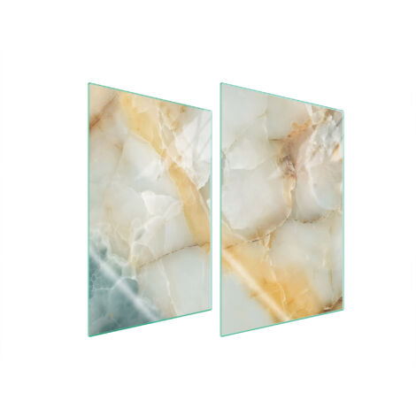PIASTRA PROTETTIVA IN VETRO PER CUCINA 2x35x52 MARMO