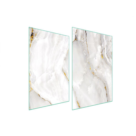 PIASTRA PROTETTIVA IN VETRO PER CUCINA 2x35x52 MARMO