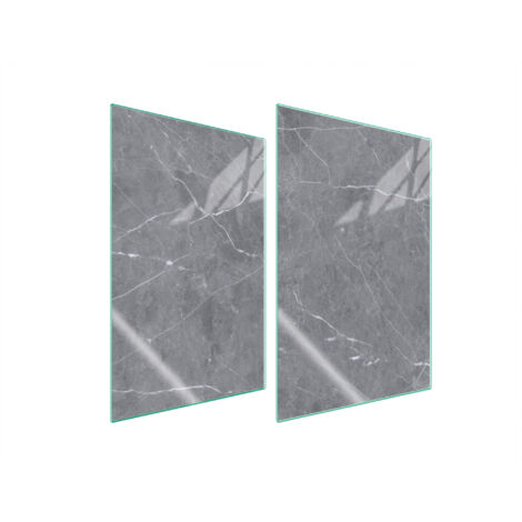 PIASTRA PROTETTIVA IN VETRO PER CUCINA 2x35x52 MARMO