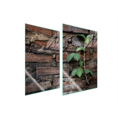 PIASTRA PROTETTIVA IN VETRO PER CUCINA 2x35x52 MATTONE