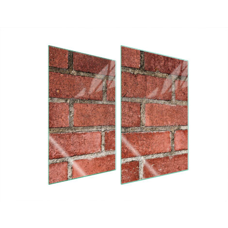 PIASTRA PROTETTIVA IN VETRO PER CUCINA 2x35x52 MATTONE