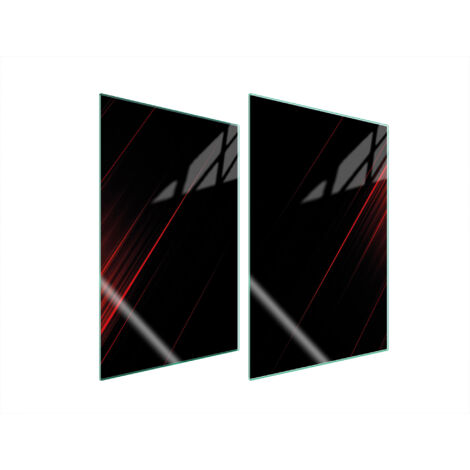 PIASTRA PROTETTIVA IN VETRO PER CUCINA 2x35x52 NERO