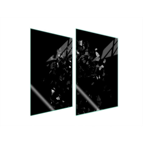 PIASTRA PROTETTIVA IN VETRO PER CUCINA 2x35x52 NERO