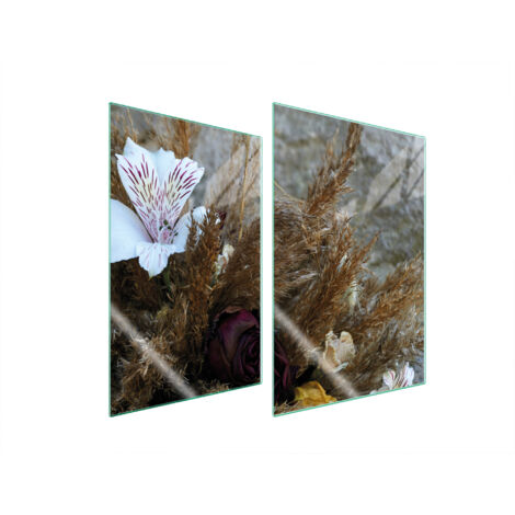 PIASTRA PROTETTIVA IN VETRO PER CUCINA 2x35x52 ORCHIDEA