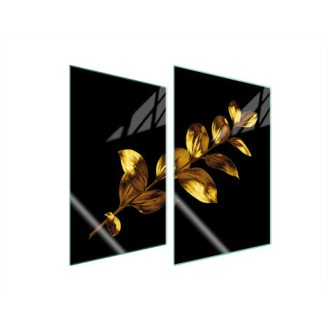 PIASTRA PROTETTIVA IN VETRO PER CUCINA 2x35x52 ORO