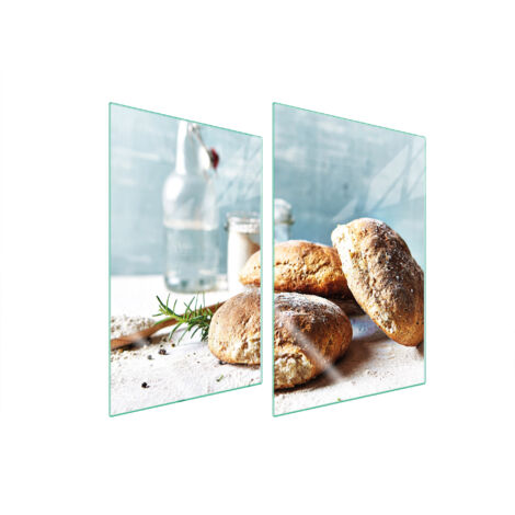 PIASTRA PROTETTIVA IN VETRO PER CUCINA 2x35x52 PANE