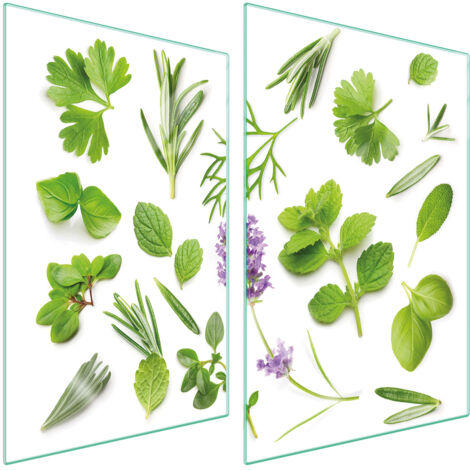 PIASTRA PROTETTIVA IN VETRO PER CUCINA 2x35x52 PIANTE