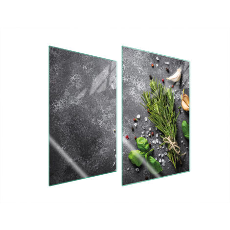 PIASTRA PROTETTIVA IN VETRO PER CUCINA 2x35x52 SPEZIE