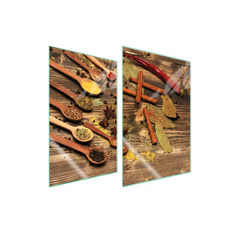 PIASTRA PROTETTIVA IN VETRO PER CUCINA 2x35x52 SPEZIE