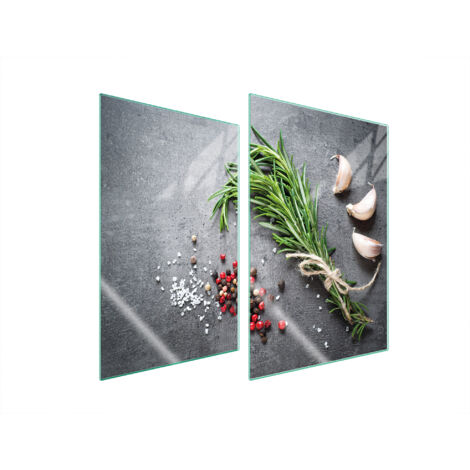 PIASTRA PROTETTIVA IN VETRO PER CUCINA 2x35x52 SPEZIE