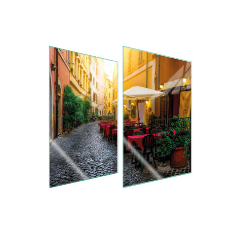 PIASTRA PROTETTIVA IN VETRO PER CUCINA 2x35x52 STREET