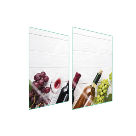 PIASTRA PROTETTIVA IN VETRO PER CUCINA 2x35x52 VINO