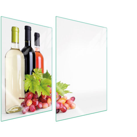 PIASTRA PROTETTIVA IN VETRO PER CUCINA 2x35x52 VINO