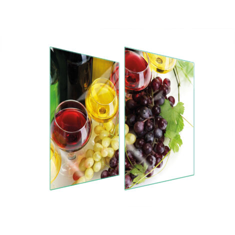 PIASTRA PROTETTIVA IN VETRO PER CUCINA 2x35x52 VINO
