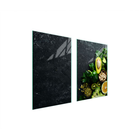 PIASTRA PROTETTIVA IN VETRO PER CUCINA 65x52 AVOCADO