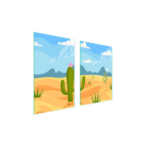 PIASTRA PROTETTIVA IN VETRO PER CUCINA 65x52 CACTUS