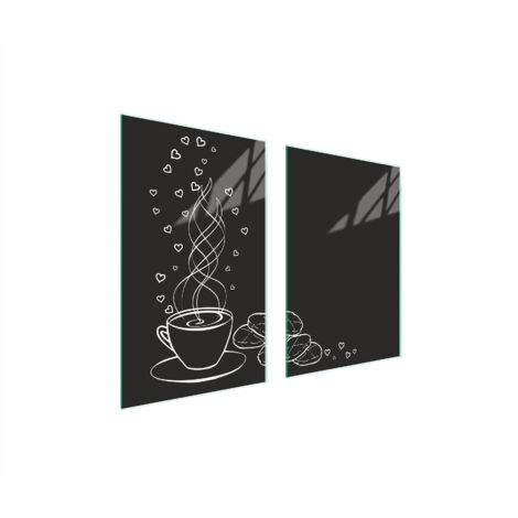 PIASTRA PROTETTIVA IN VETRO PER CUCINA 65x52 CAFFÈ