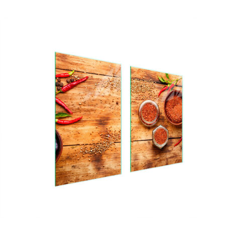 PIASTRA PROTETTIVA IN VETRO PER CUCINA 65x52 CHILLI